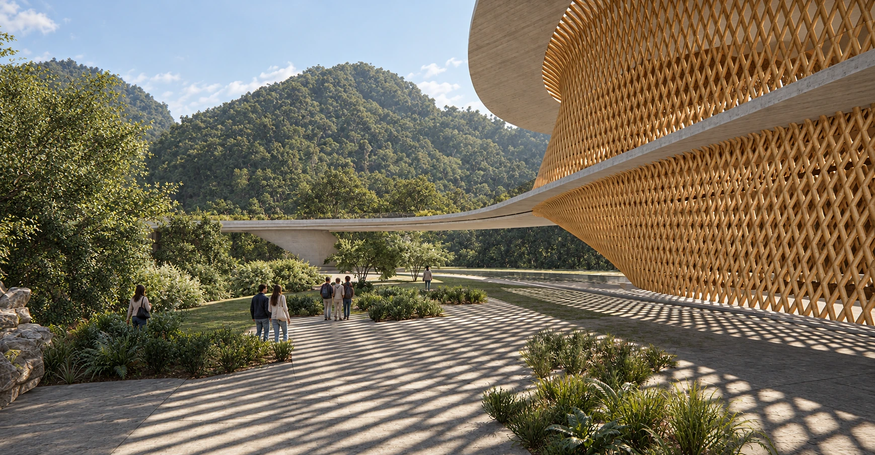 Path beneath the lattice