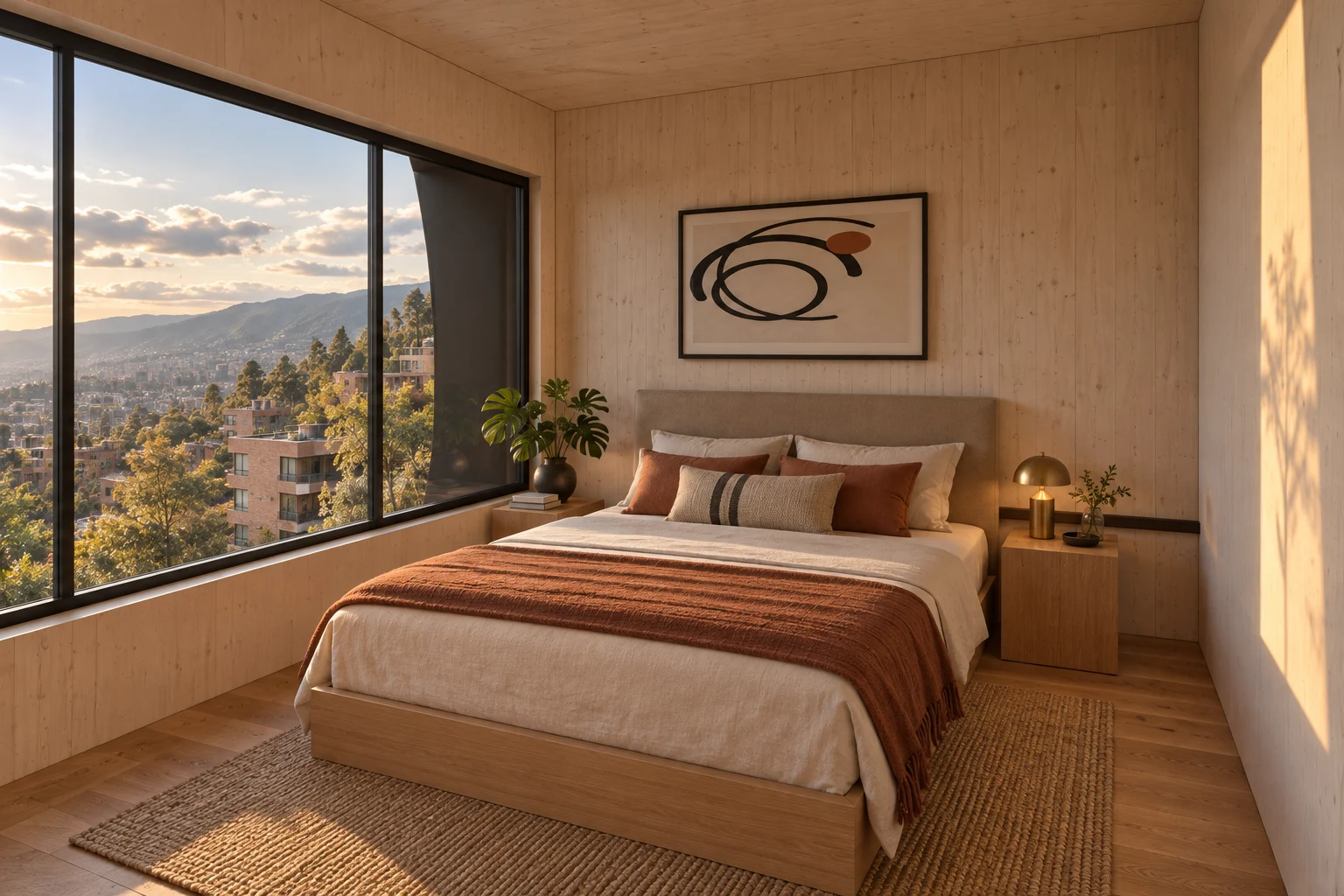 Main bedroom — Hillside house