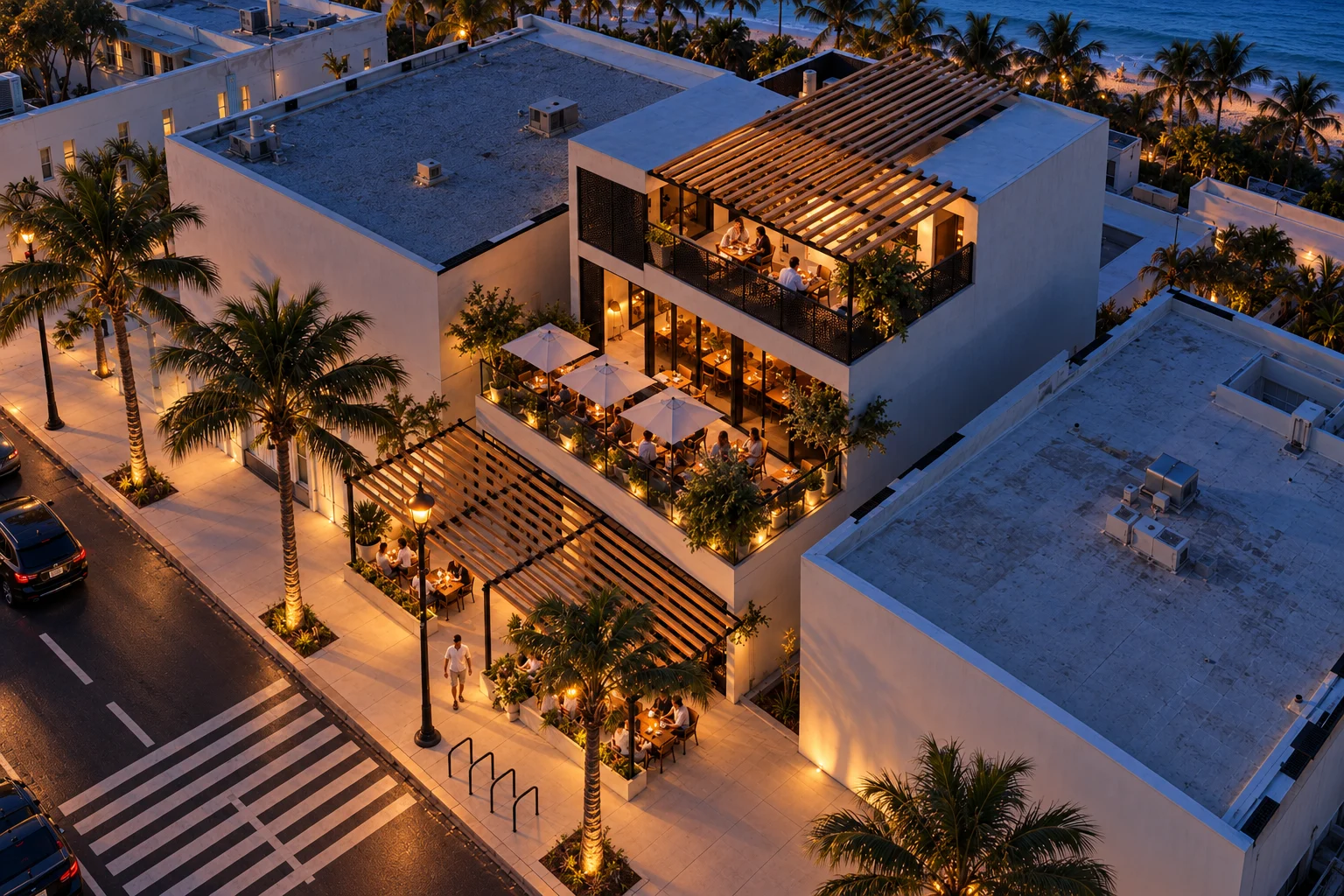 The whole at blue hour — Marea Déco