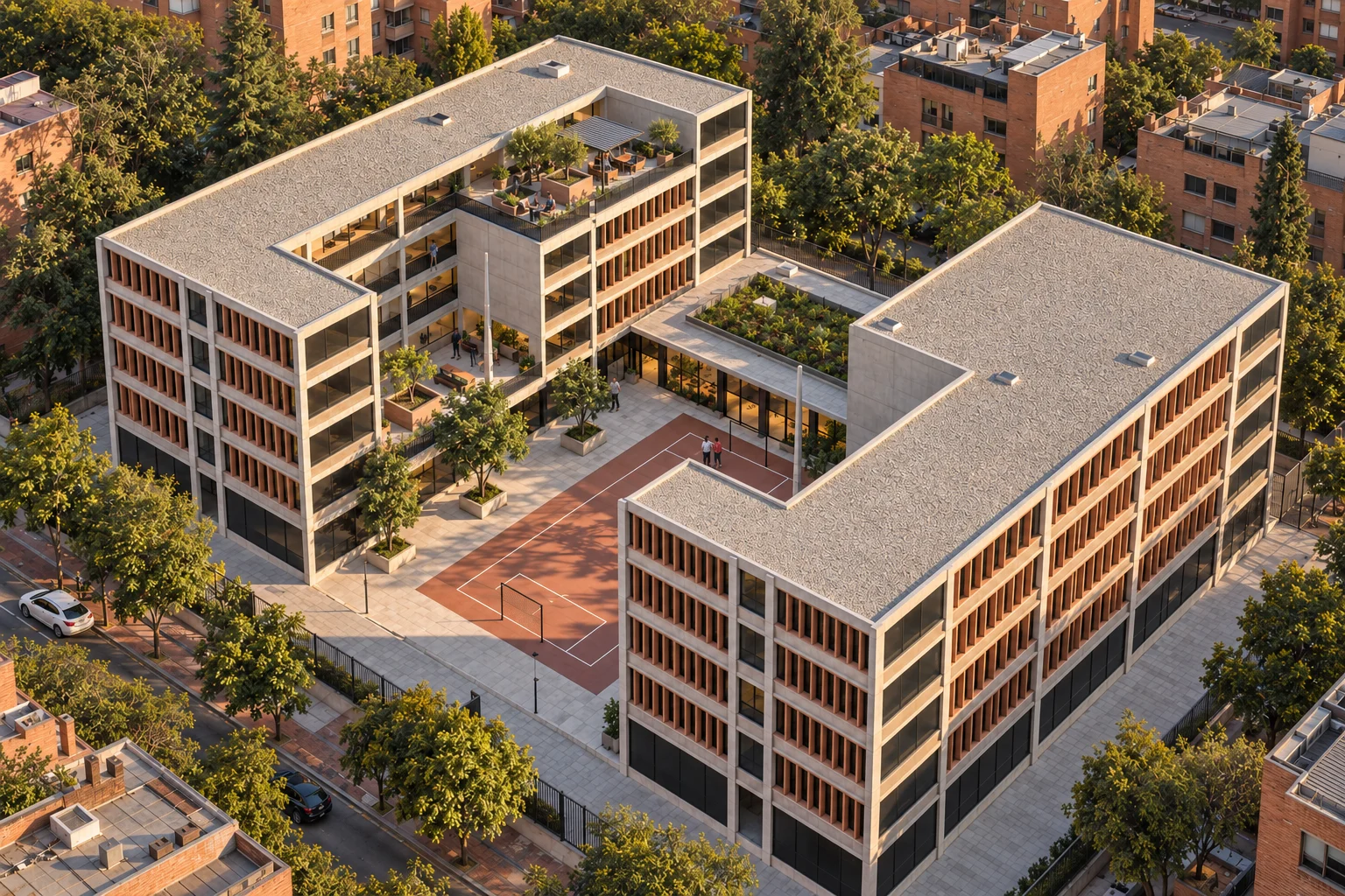 Axonometric of the whole — Terraza