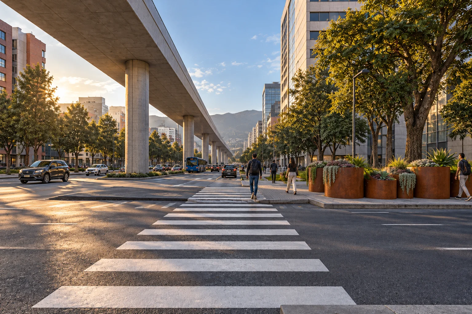 Cruce peatonal — Páramo Topography