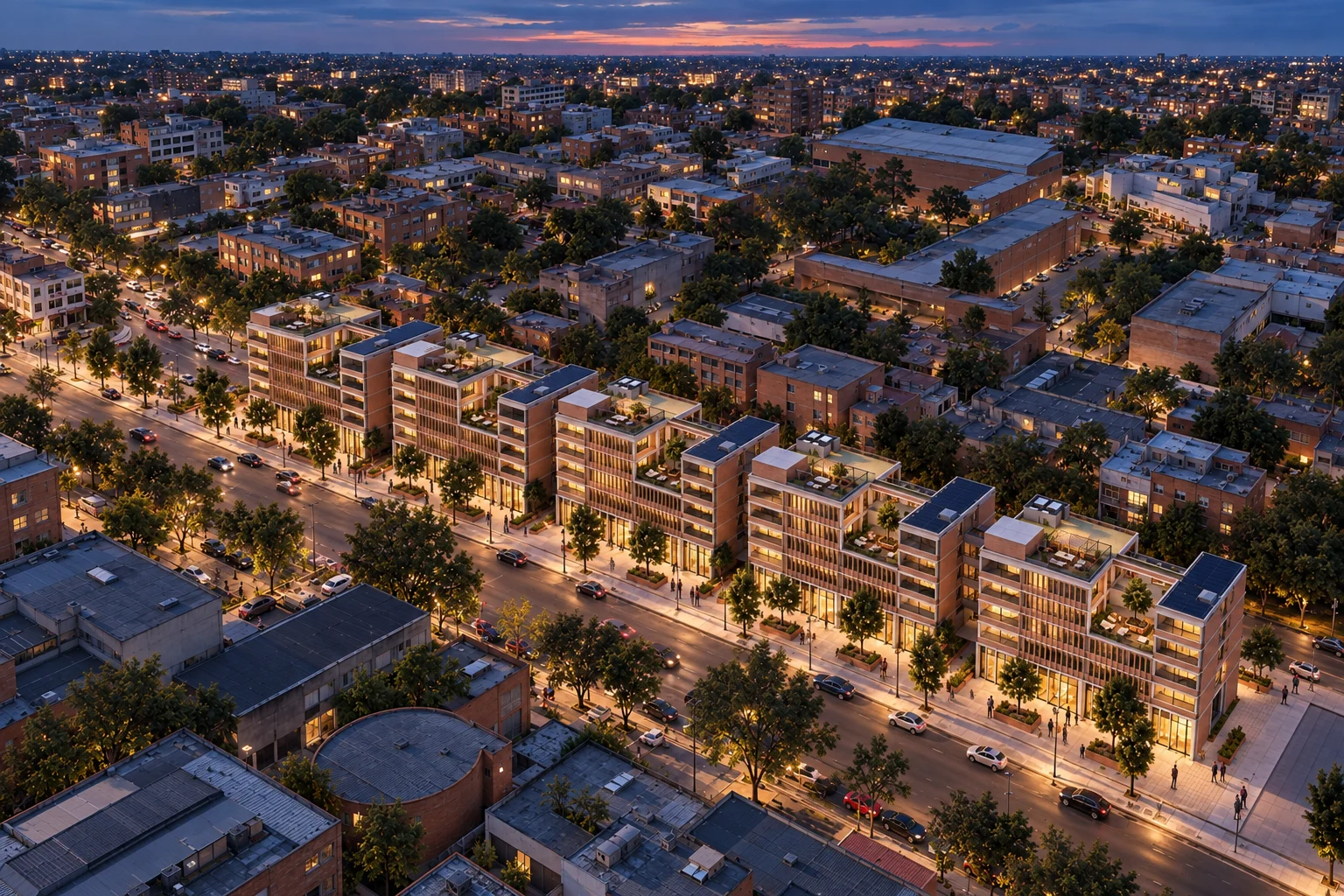 The whole at blue hour — Urban Strata