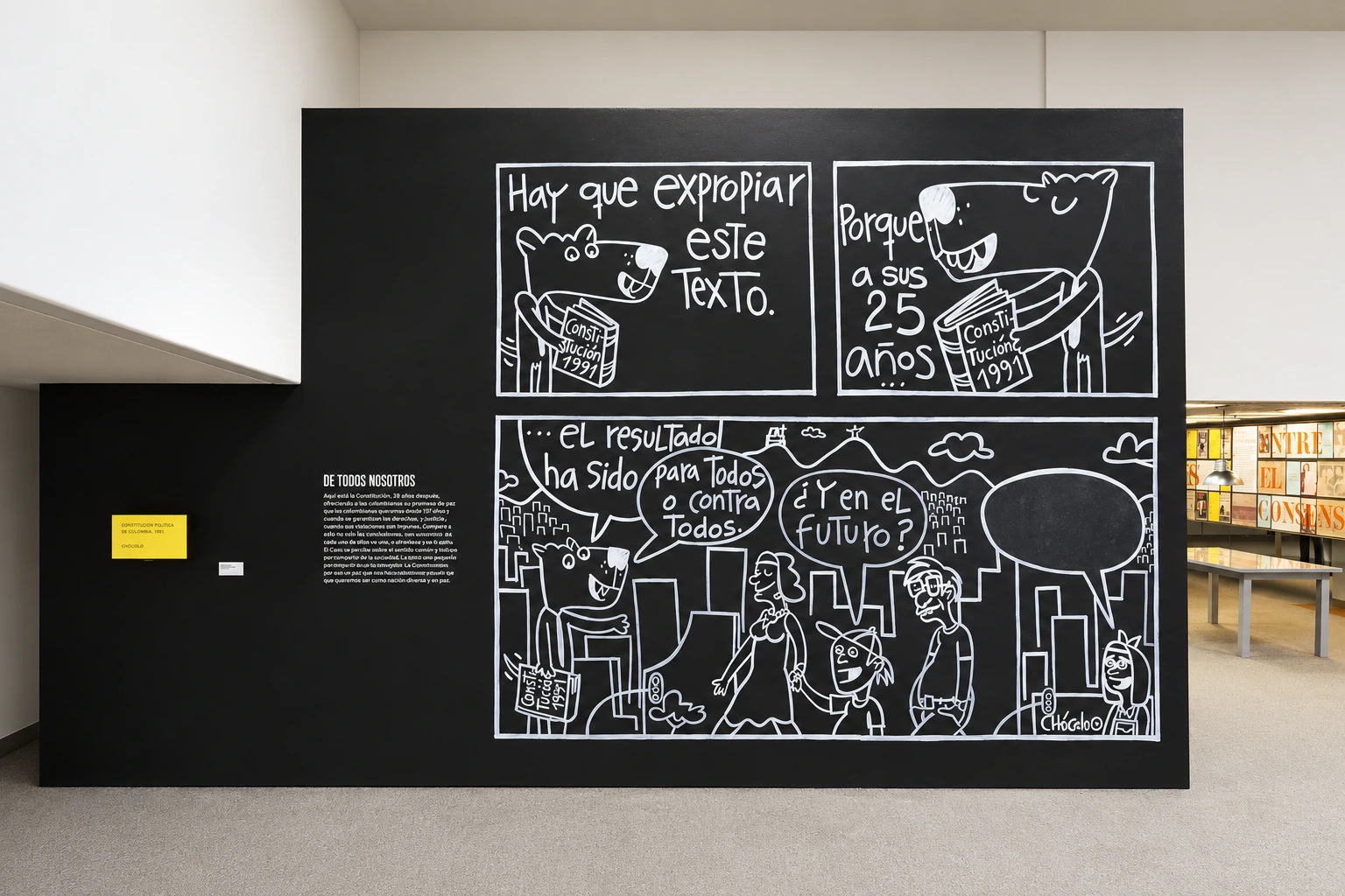 handwritten blackboard wall — Of all the people
