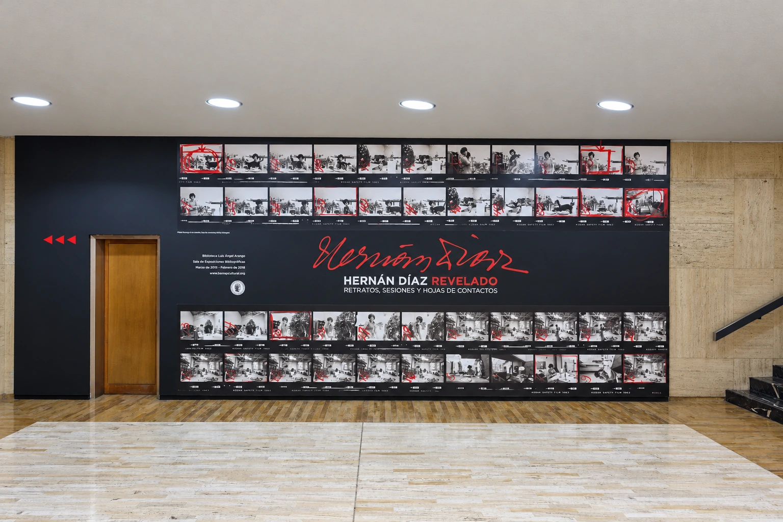 title wall with contact sheets — Hernán Díaz revealed