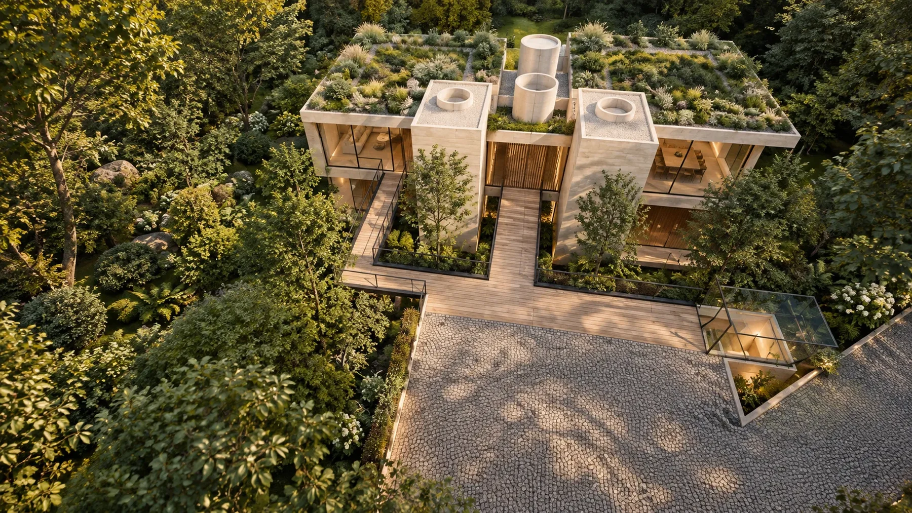 From above