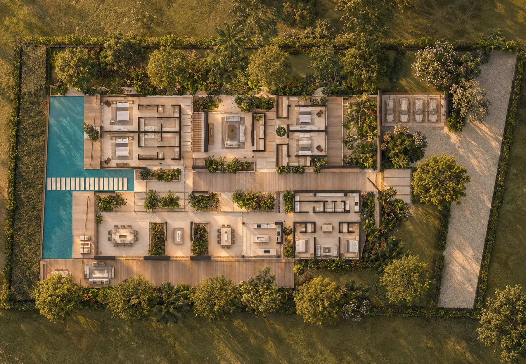 Dos barras y patios